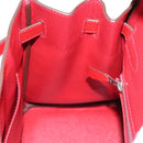 HERMES Birkin 30 Hand Bag Leather Red Silver Auth 134875SM-27
