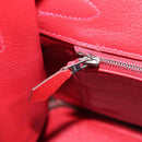 HERMES Birkin 30 Hand Bag Leather Red Silver Auth 134875SM-29