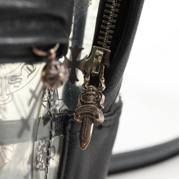 Chrome Hearts PVC BACK TO SCHOOL Backpack Vinyl Leather Black Auth 134876M