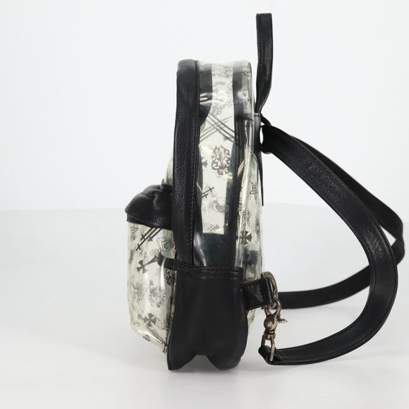 Chrome Hearts PVC BACK TO SCHOOL Backpack Vinyl Leather Black Auth 134876M