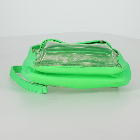 Chrome Hearts PVC BACK TO SCHOOL Backpack Vinyl Leather Green Auth 134877M