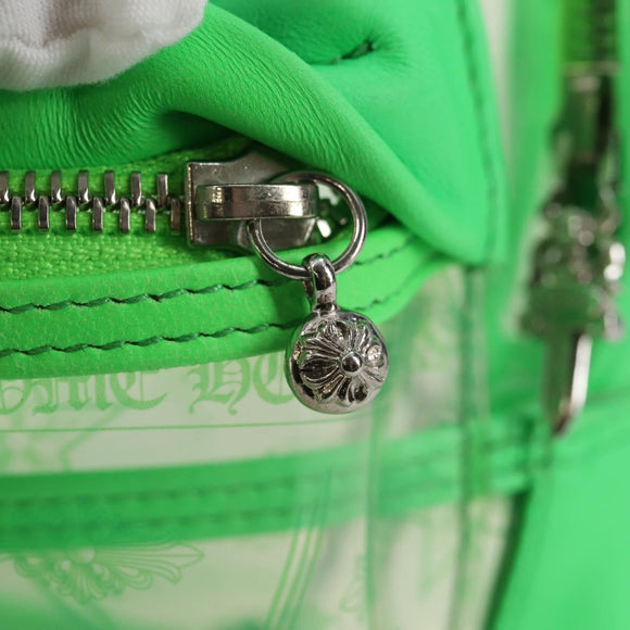 Chrome Hearts PVC BACK TO SCHOOL Backpack Vinyl Leather Green Auth 134877M