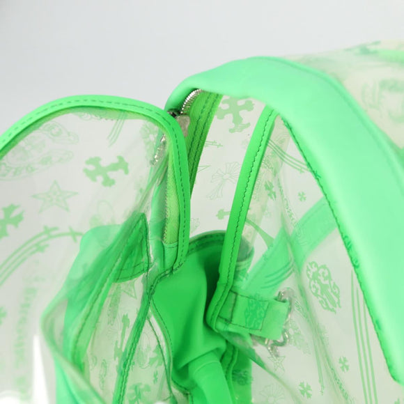 Chrome Hearts PVC BACK TO SCHOOL Backpack Vinyl Leather Green Auth 134877M