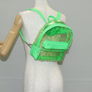 Chrome Hearts PVC BACK TO SCHOOL Backpack Vinyl Leather Green Auth 134877M-26