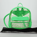 Chrome Hearts PVC BACK TO SCHOOL Backpack Vinyl Leather Green Auth 134877M-12