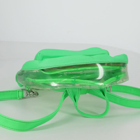 Chrome Hearts PVC BACK TO SCHOOL Backpack Vinyl Leather Green Auth 134877M