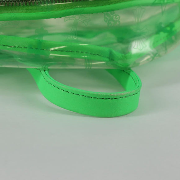 Chrome Hearts PVC BACK TO SCHOOL Backpack Vinyl Leather Green Auth 134877M