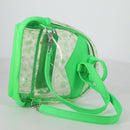 Chrome Hearts PVC BACK TO SCHOOL Backpack Vinyl Leather Green Auth 134877M-8