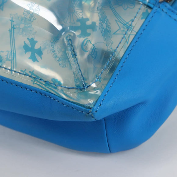 Chrome Hearts PVC BACK TO SCHOOL Backpack Vinyl Leather Blue Auth 134878M
