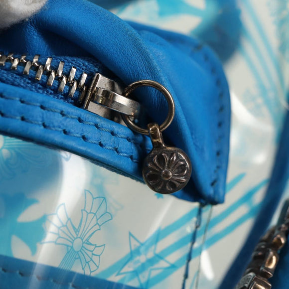 Chrome Hearts PVC BACK TO SCHOOL Rugzak Vinyl Leer Blauw Auth 134878SAM