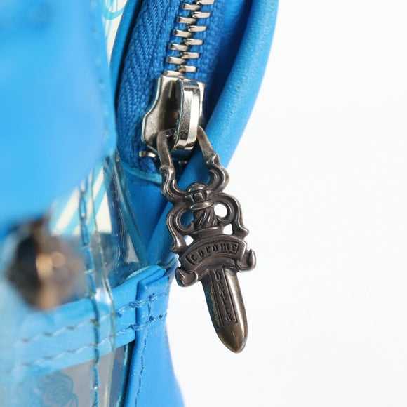 Chrome Hearts PVC BACK TO SCHOOL Backpack Vinyl Leather Blue Auth 134878M