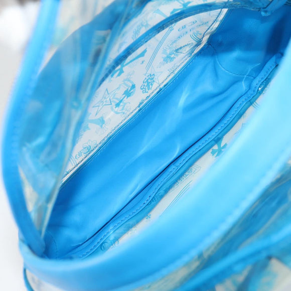 Chrome Hearts PVC BACK TO SCHOOL Backpack Vinyl Leather Blue Auth 134878M