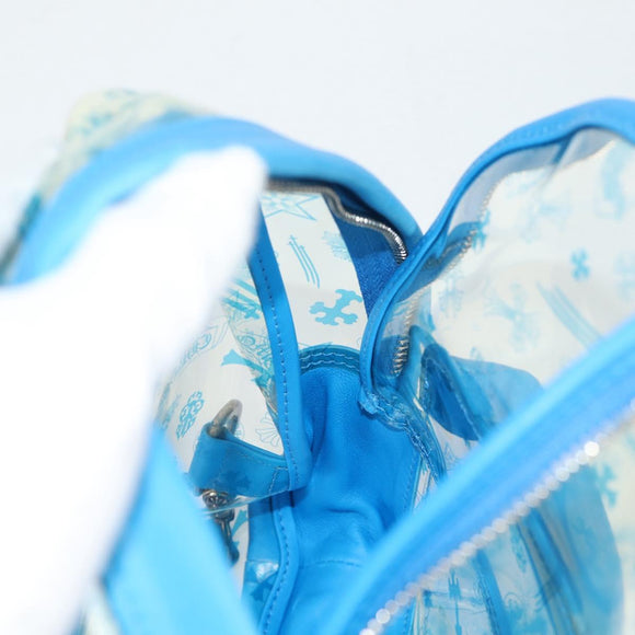 Chrome Hearts PVC BACK TO SCHOOL Backpack Vinyl Leather Blue Auth 134878M