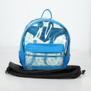 Chrome Hearts PVC BACK TO SCHOOL Rugzak Vinyl Leer Blauw Auth 134878SAM-12