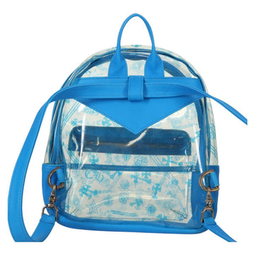 Chrome Hearts PVC BACK TO SCHOOL Backpack Vinyl Leather Blue Auth 134878M - 0