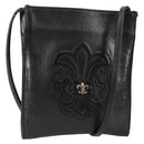 Chrome Hearts Cross Ball Button Gunslinger Bag Leather Black Auth 134879M-1