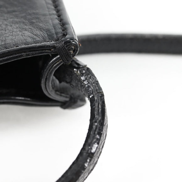 Chrome Hearts Cross Ball Button Gunslinger Bag Leather Black Auth 134879M