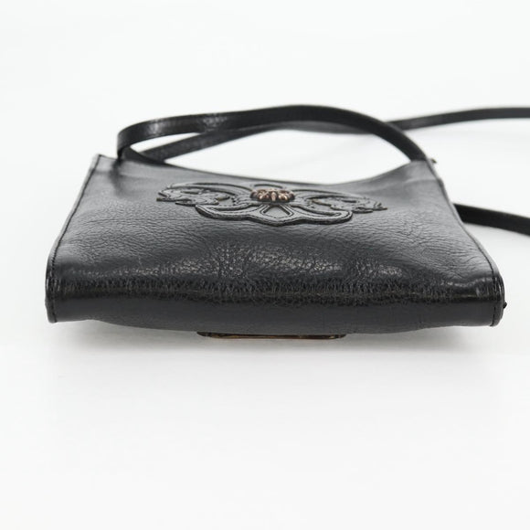Chrome Hearts Cross Ball Button Gunslinger Bag Leather Black Auth 134879M