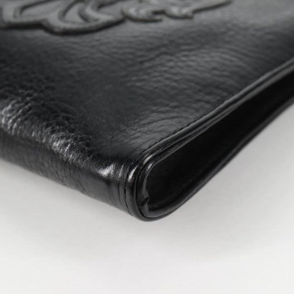 Chrome Hearts Cross Ball Button Gunslinger Bag Leather Black Auth 134879M