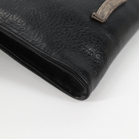 Chrome Hearts Cross Ball Button Gunslinger Bag Leather Black Auth 134879M