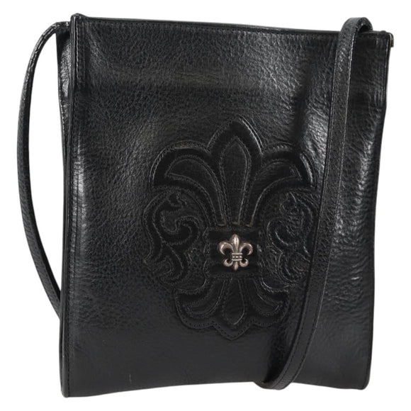 Chrome Hearts Cross Ball Button Gunslinger Bag Leather Black Auth 134879SM