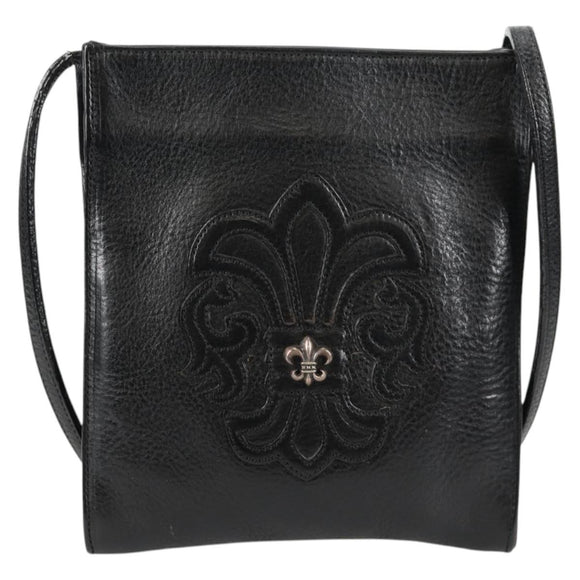 Chrome Hearts Cross Ball Button Gunslinger Bag Leather Black Auth 134879M