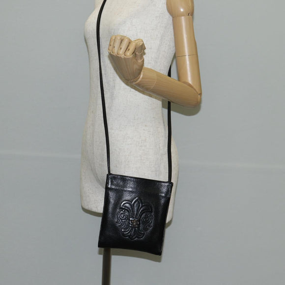 Chrome Hearts Cross Ball Button Gunslinger Bag Leather Black Auth 134879M