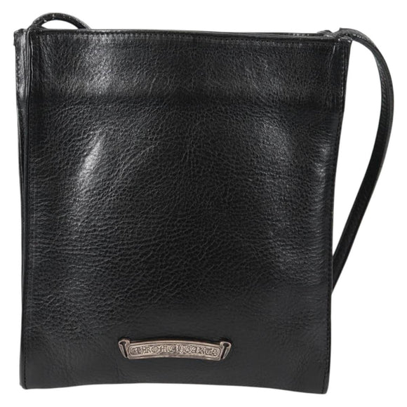 Chrome Hearts Cross Ball Button Gunslinger Bag Leather Black Auth 134879M