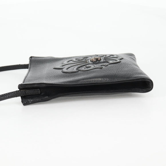 Chrome Hearts Cross Ball Button Gunslinger Bag Leather Black Auth 134879M