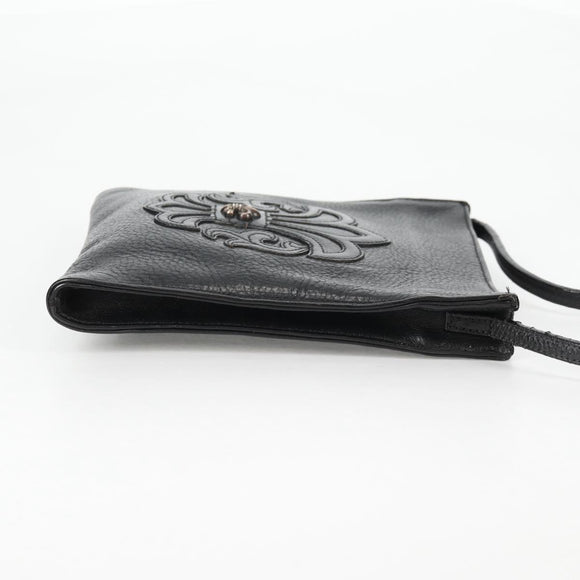 Chrome Hearts Cross Ball Button Gunslinger Bag Leather Black Auth 134879M