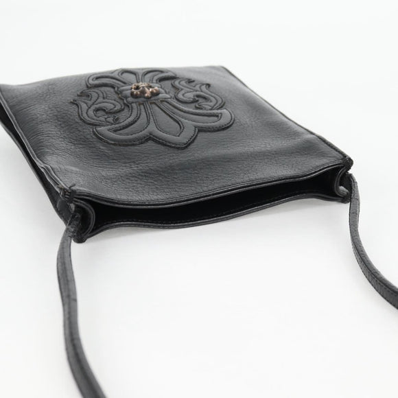 Chrome Hearts Cross Ball Button Gunslinger Bag Leather Black Auth 134879SM