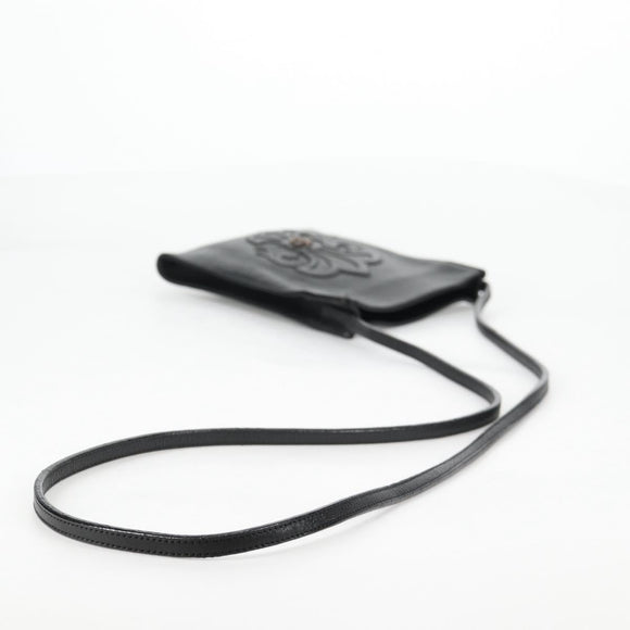 Chrome Hearts Cross Ball Button Gunslinger Bag Leather Black Auth 134879SM