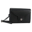 Chrome Hearts BS Flare Patch Square Pocket Bag Leather Black Silver Auth 134880M-1