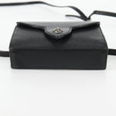 Chrome Hearts BS Flare Patch Square Pocket Bag Leather Black Silver Auth 134880M-12