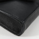 Chrome Hearts BS Flare Patch Square Pocket Bag Leather Black Silver Auth 134880M-13