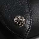 Chrome Hearts BS Flare Patch Square Pocket Bag Leather Black Silver Auth 134880M-18