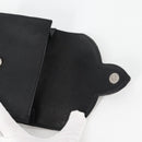 Chrome Hearts BS Flare Patch Square Pocket Bag Leather Black Silver Auth 134880M-19