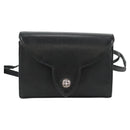Chrome Hearts BS Flare Patch Square Pocket Bag Leather Black Silver Auth 134880M-2