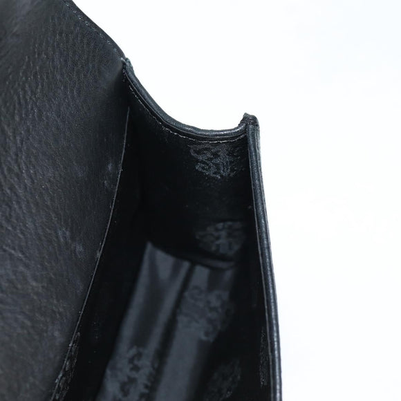 Chrome Hearts BS Flare Patch Square Pocket Bag Leather Black Silver Auth 134880M