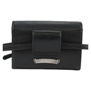 Chrome Hearts BS Flare Patch Square Pocket Bag Leather Black Silver Auth 134880M-3