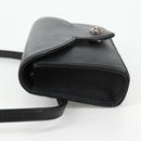 Chrome Hearts BS Flare Patch Square Pocket Bag Leather Black Silver Auth 134880M-4