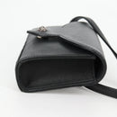 Chrome Hearts BS Flare Patch Square Pocket Bag Leather Black Silver Auth 134880M-5