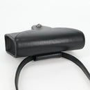 Chrome Hearts BS Flare Patch Square Pocket Bag Leather Black Silver Auth 134880M-6