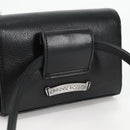 Chrome Hearts BS Flare Patch Square Pocket Bag Leather Black Silver Auth 134880M-7