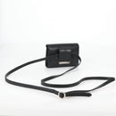 Chrome Hearts BS Flare Patch Square Pocket Bag Leather Black Silver Auth 134880M-8