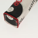 Christian Dior Lipstick case Cosmetic Pouch Canvas White Auth 134881-15