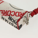 Christian Dior Lipstick case Cosmetic Pouch Canvas White Auth 134881-16