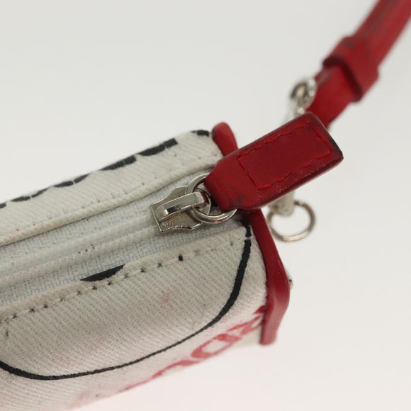 Christian Dior Lipstick case Cosmetic Pouch Canvas White Auth 134881