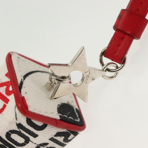 Christian Dior Lipstick case Cosmetic Pouch Canvas White Auth 134881