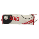 Christian Dior Lipstick case Cosmetic Pouch Canvas White Auth 134881-2